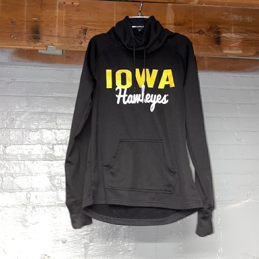 Iowa Hawkeyes Black Cowl Neck Sweatshirt
